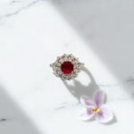Ruby & White Zircons Ring