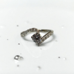Solitaire with Pave Shank Ring