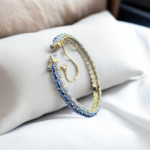 Sapphire & Diamond-Style Tennis Bangle