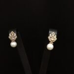 Gold Plated Tops With Zircons and Pearls 925 Silver.