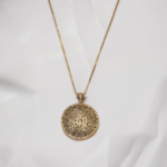 Divine Glow 'Allah' Calligraphy Filigree Pendant with chain