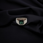 Silver Ring With Green Zircon